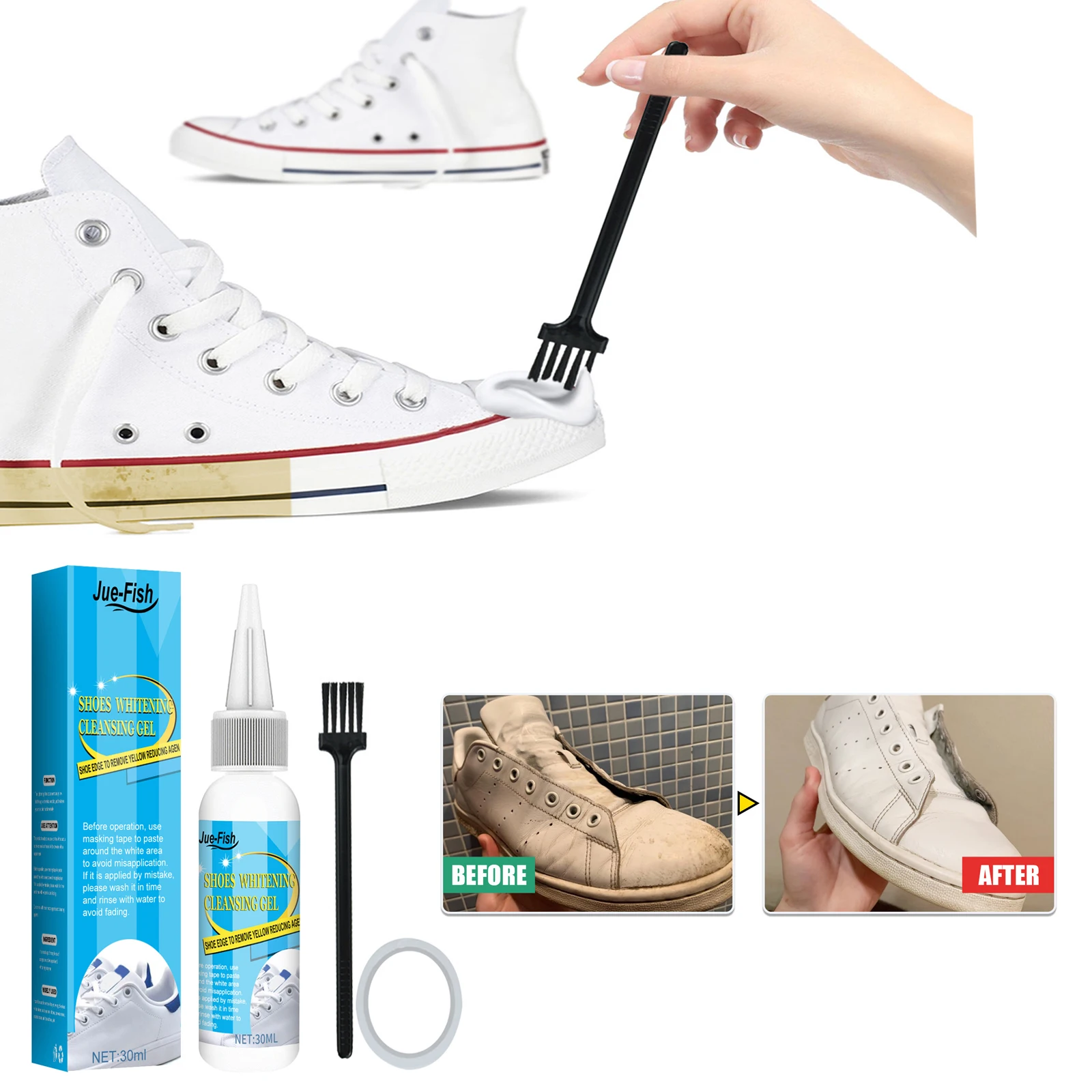 White Shoes Cleaning Gel Stain - Sneaker Cleaning Kit のレビューと価格